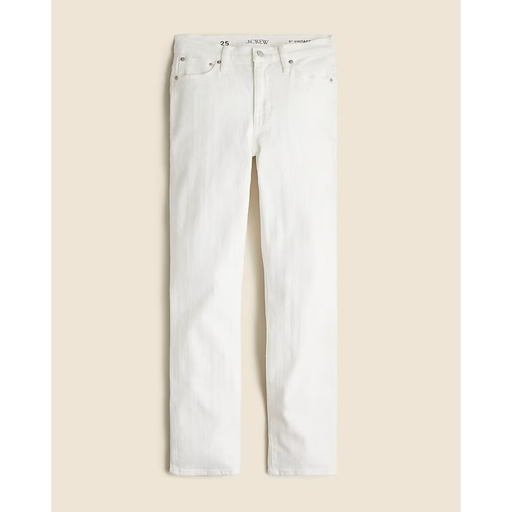 J.Crew 9" vintage slim-straight jean in white wash